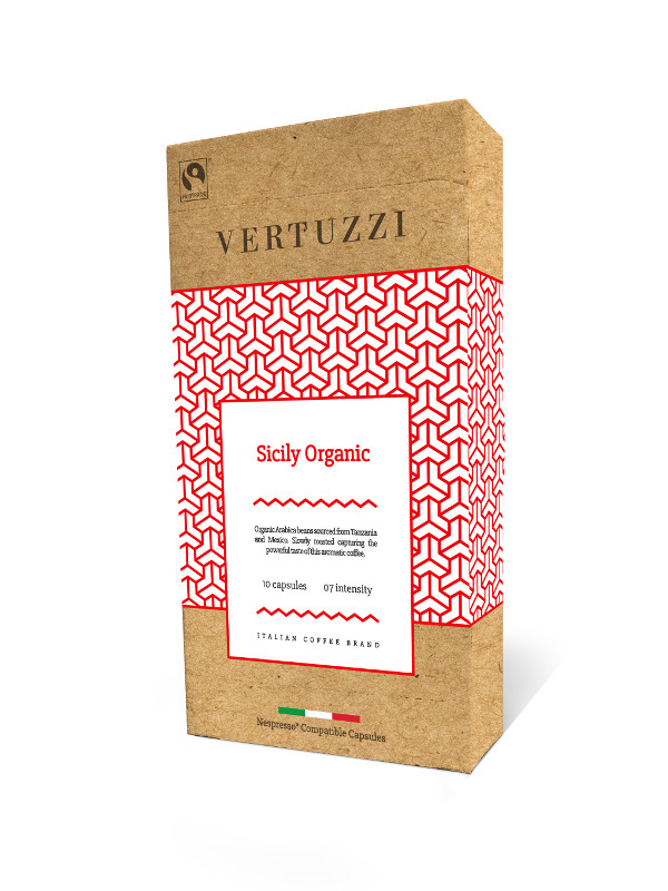 Vertuzzi Sicily Organic kompostovatelné kapsle pro Nespresso, 10 ks