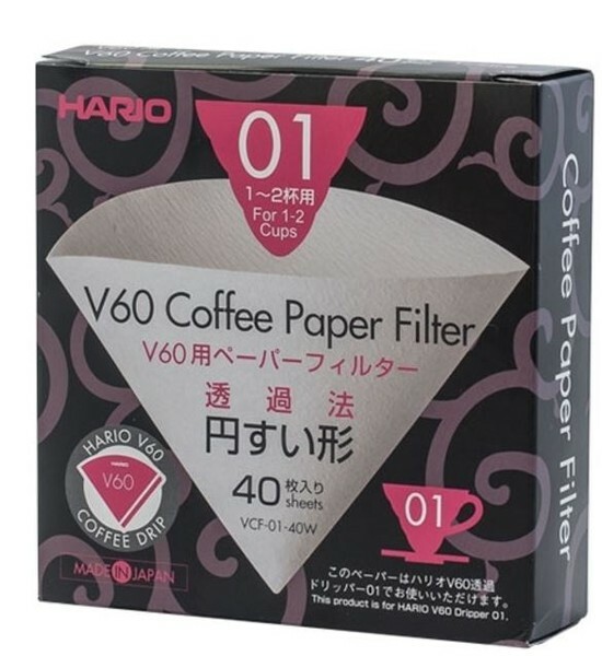 Hario papierové filtre pre V60-01 40 ks
